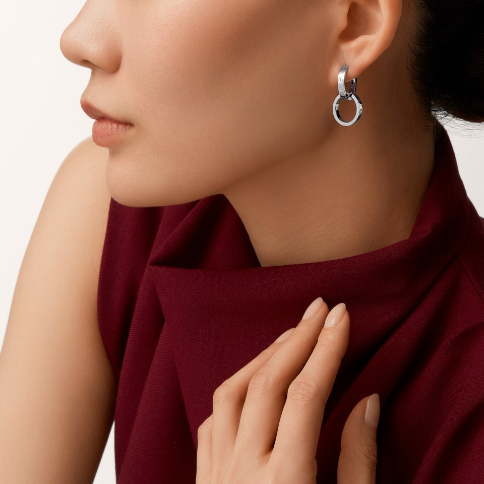 [Gaonasi Jewelry]LOVE 3.3MM DANGLE EARRINGS