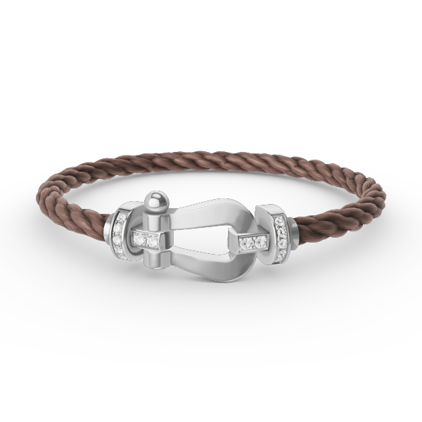 [Gaonasi]FORCE LARGE HORSESHOE HALF DIAMOND BRACELET SILVER