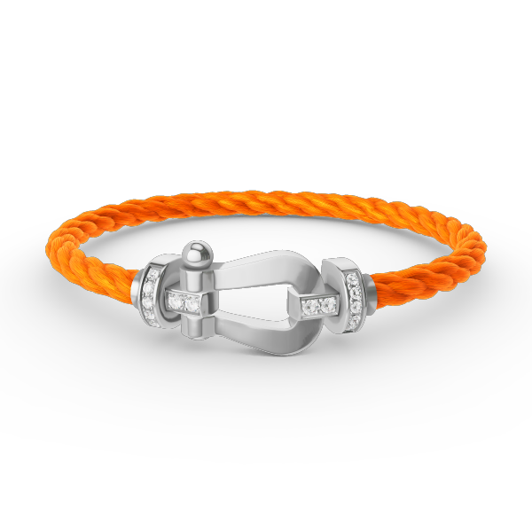 [Gaonasi]FORCE LARGE HORSESHOE HALF DIAMOND BRACELET SILVER