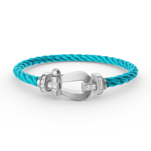 [Gaonasi]FORCE LARGE HORSESHOE HALF DIAMOND BRACELET SILVER