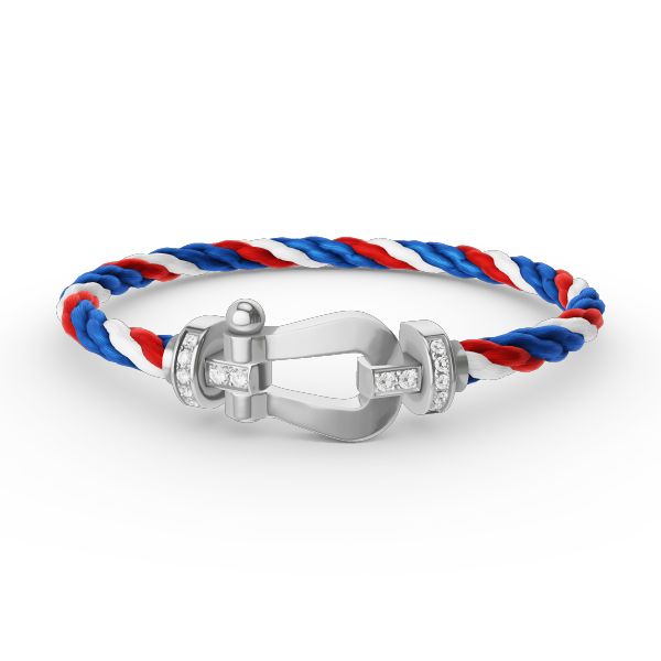 [Gaonasi]FORCE LARGE HORSESHOE HALF DIAMOND BRACELET SILVER