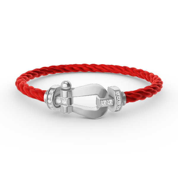 [Gaonasi]FORCE LARGE HORSESHOE HALF DIAMOND BRACELET SILVER