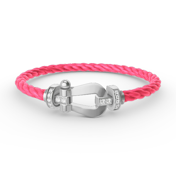 [Gaonasi]FORCE LARGE HORSESHOE HALF DIAMOND BRACELET SILVER