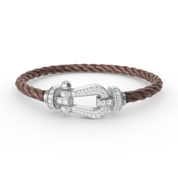 [Gaonasi]FORCE LARGE HORSESHOE FULL DIAMOND BRACELET SILVER