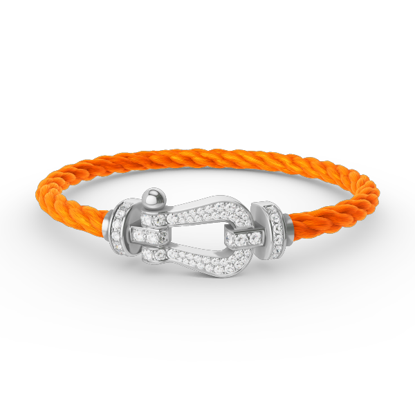 [Gaonasi]FORCE LARGE HORSESHOE FULL DIAMOND BRACELET SILVER