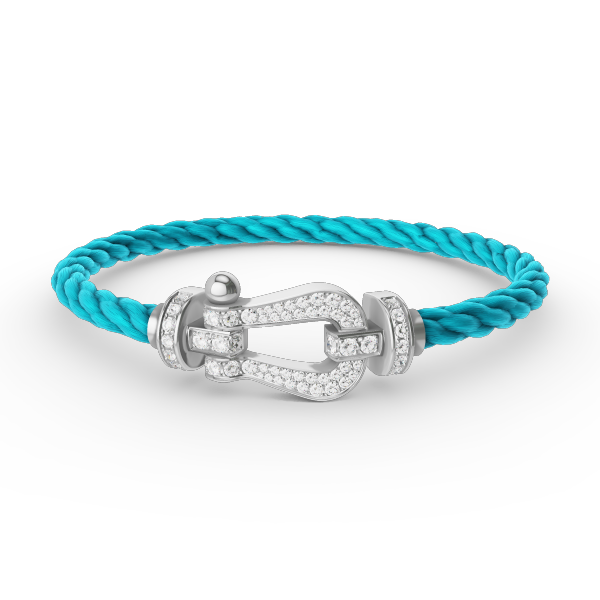 [Gaonasi]FORCE LARGE HORSESHOE FULL DIAMOND BRACELET SILVER