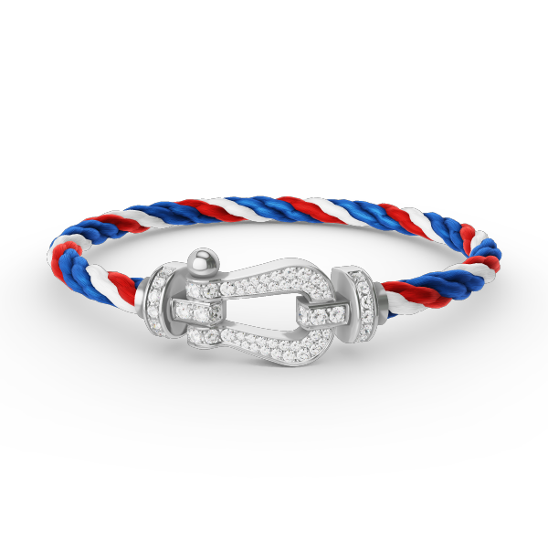 [Gaonasi]FORCE LARGE HORSESHOE FULL DIAMOND BRACELET SILVER