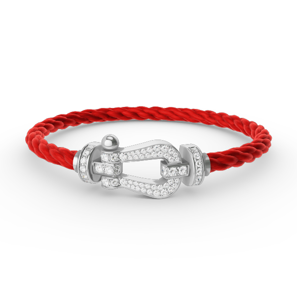 [Gaonasi]FORCE LARGE HORSESHOE FULL DIAMOND BRACELET SILVER