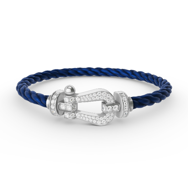 [Gaonasi]FORCE LARGE HORSESHOE FULL DIAMOND BRACELET SILVER