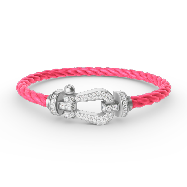 [Gaonasi]FORCE LARGE HORSESHOE FULL DIAMOND BRACELET SILVER