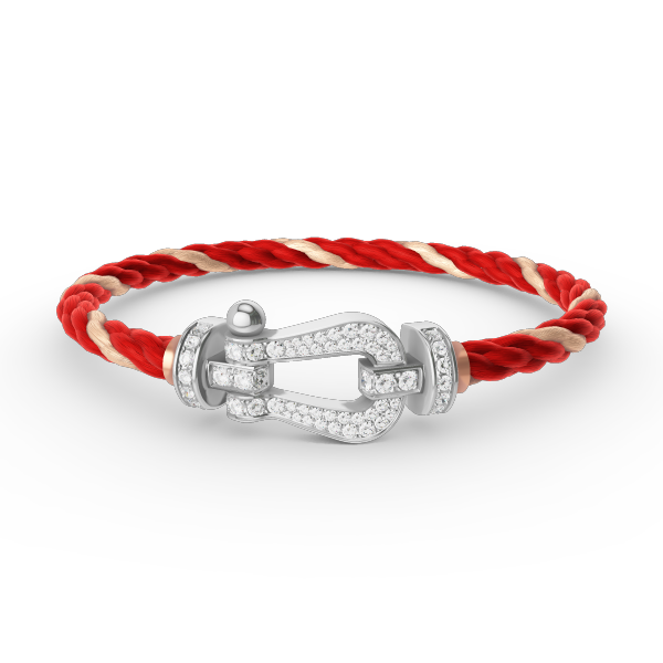 [Gaonasi]FORCE LARGE HORSESHOE FULL DIAMOND BRACELET SILVER