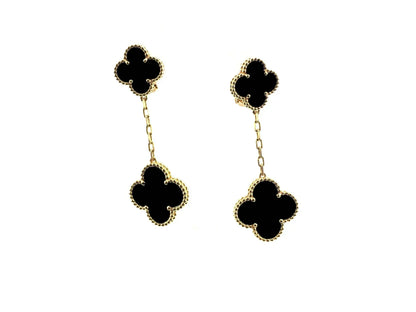 [Gaonasi]CLOVER 2 MOTIFS  EARRINGS (MULTIPLE CHOICESC