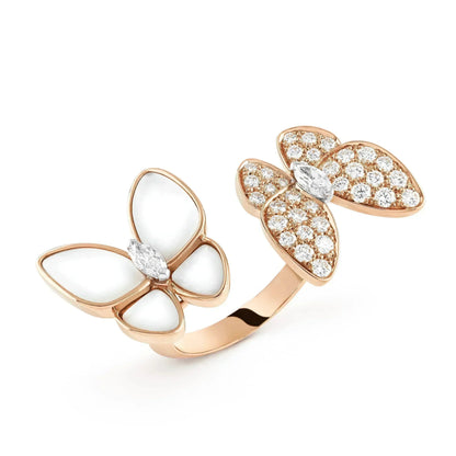 [Gaonasi]TWIN BUTTERFLY DIAMOND MOP RING
