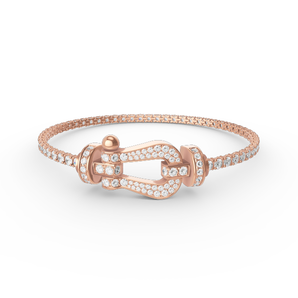 [Gaonasi]FORCE  LARGE HORSESHOE FULL DIAMOND TENNIS BRACELET