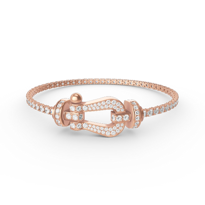 [Gaonasi]FORCE  LARGE HORSESHOE FULL DIAMOND TENNIS BRACELET