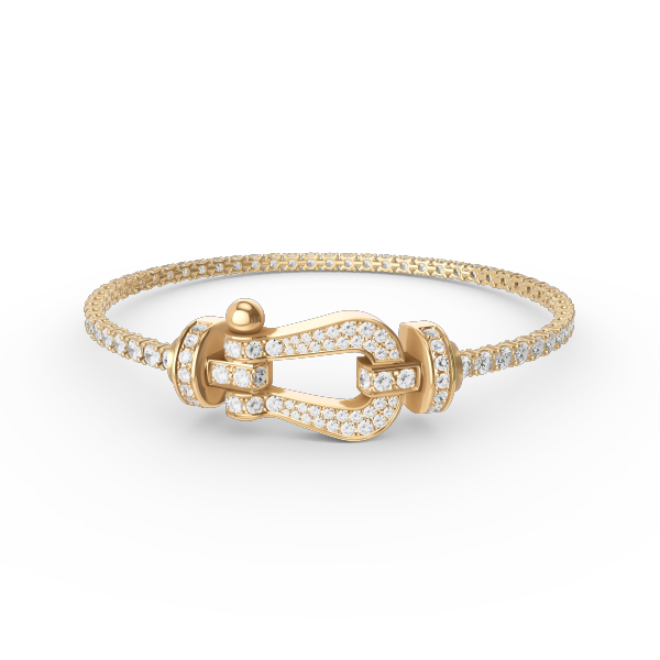 [Gaonasi]FORCE  LARGE HORSESHOE FULL DIAMOND TENNIS BRACELET