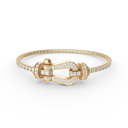 [Gaonasi]FORCE  LARGE HORSESHOE FULL DIAMOND TENNIS BRACELET