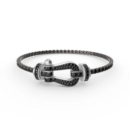 [Gaonasi]FORCE  LARGE HORSESHOE FULL DIAMOND TENNIS BRACELET